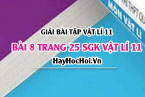 Giải bài 8 trang 25 SGK Vật lí 11